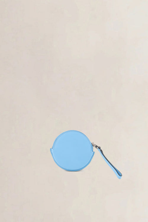 Delvaux Blue "Dans les Nuages" Round Coin Purse