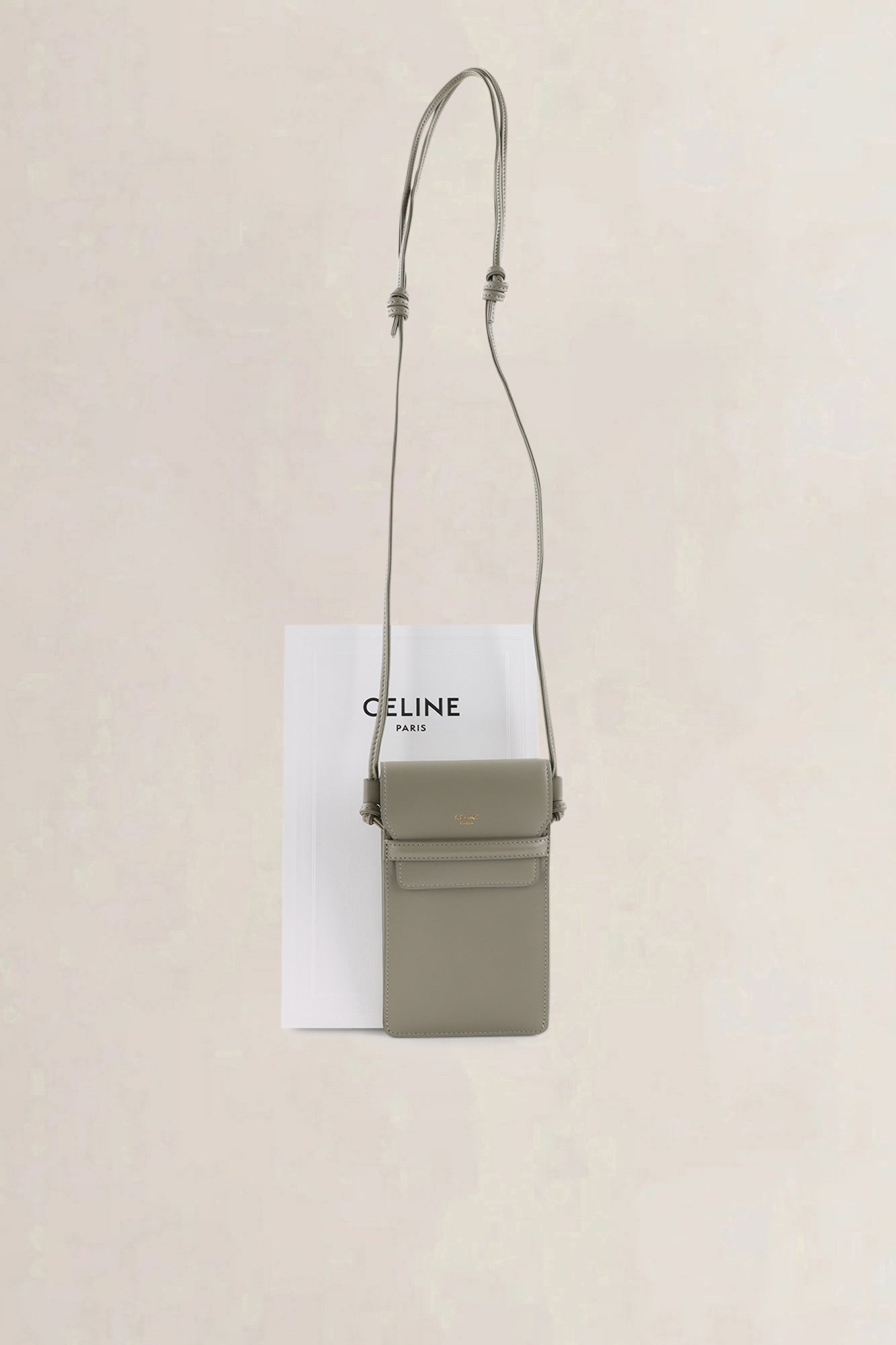 Céline Khaki Phone Pouch Crossbody Bag