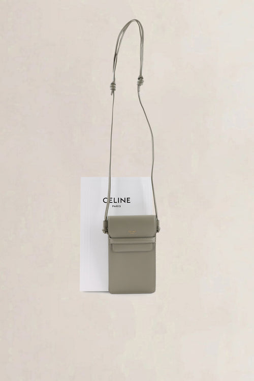 Céline Khaki Phone Pouch Crossbody Bag