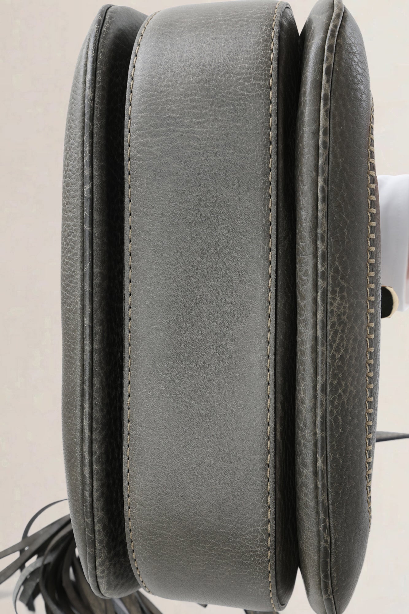 Gucci Grey Peggy Bamboo Shoulder Bag