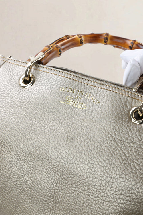 Gucci Metallic Bamboo Shoulder Bag