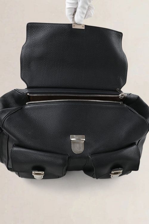 Delvaux Black Coquin Poshes Shoulder Bag