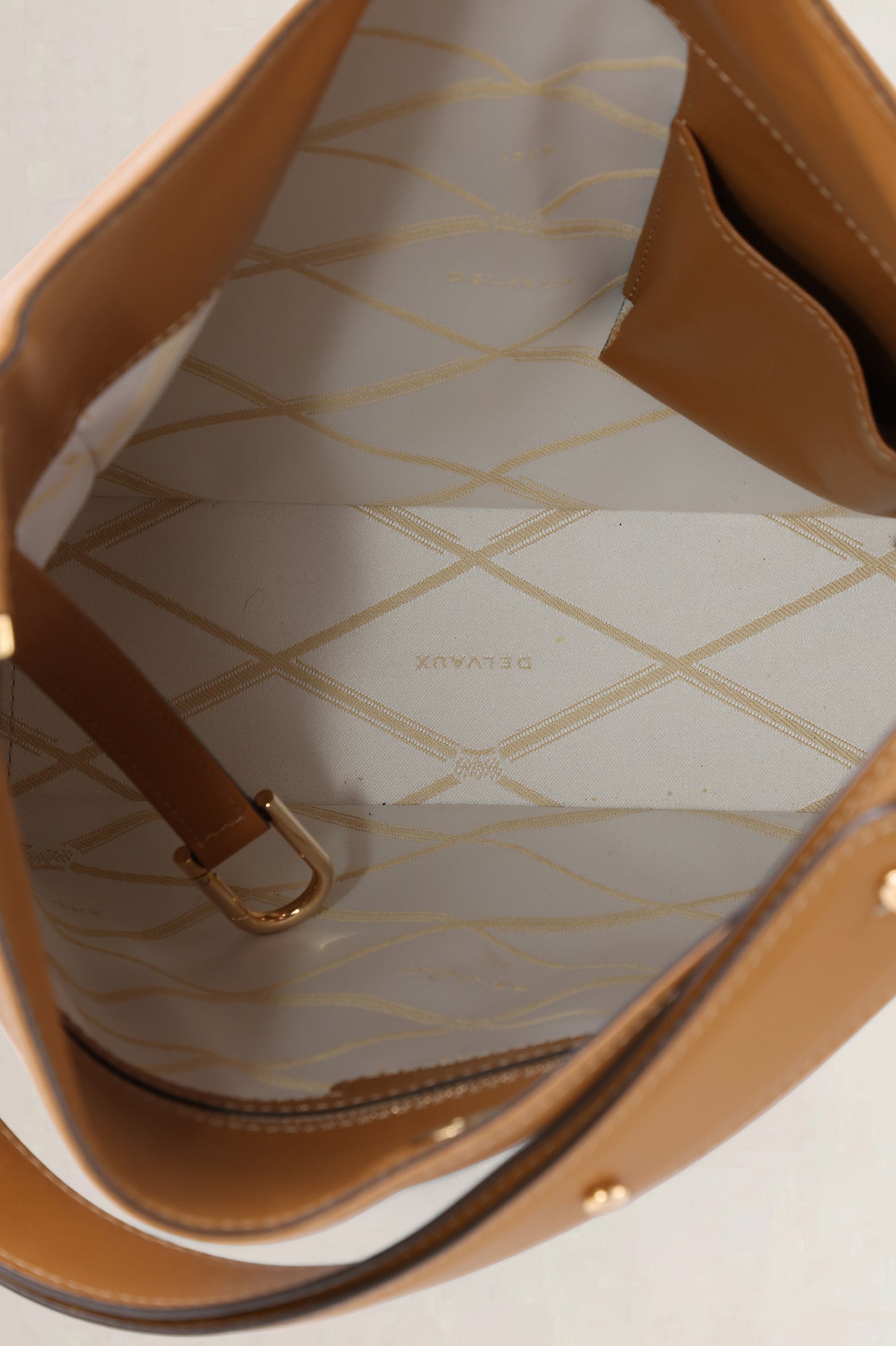 Delvaux Cognac Louise Hobo Shoulder Bag