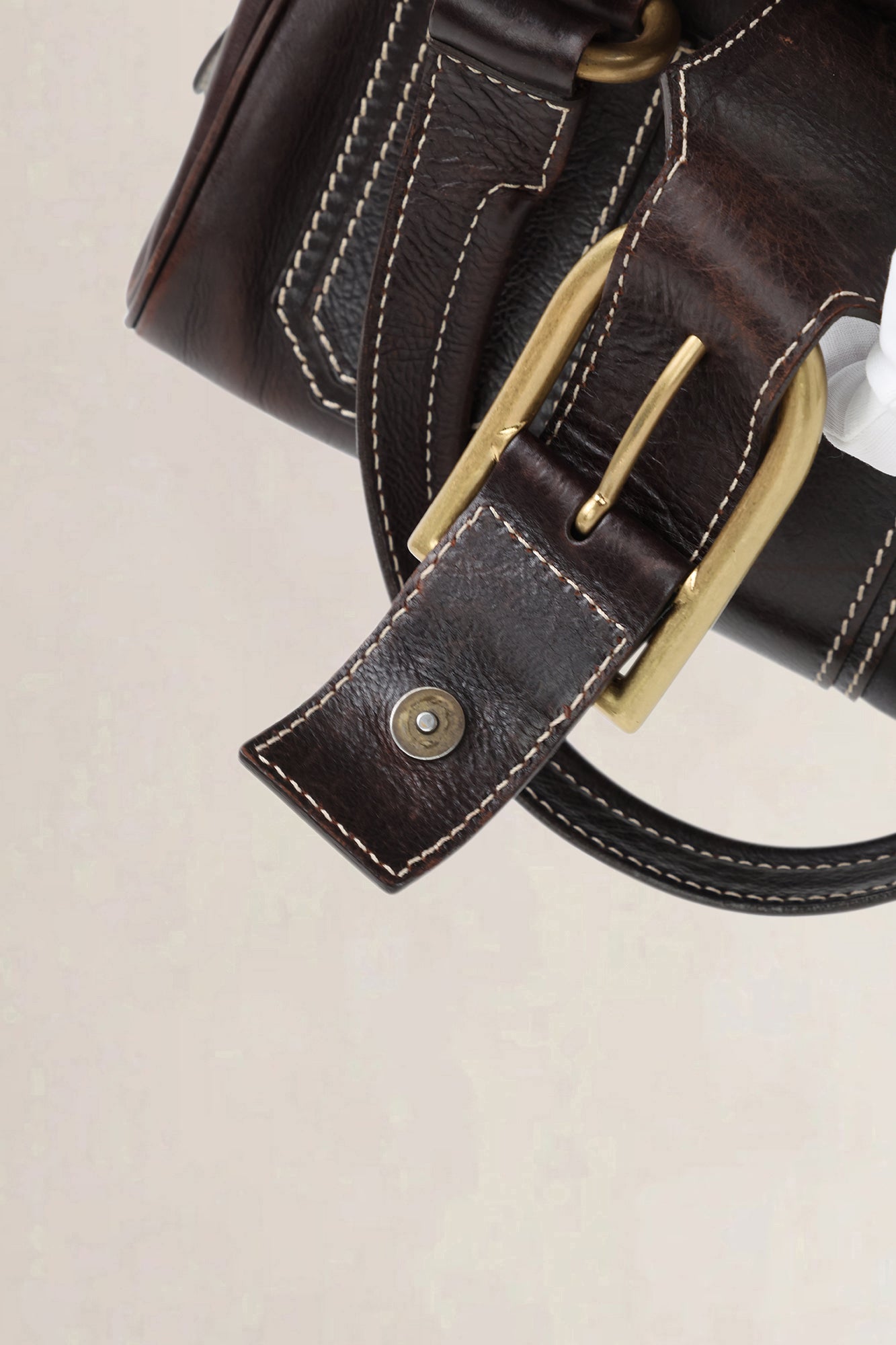 Celine Brown Ella Frame Vintage Top Handle Bag