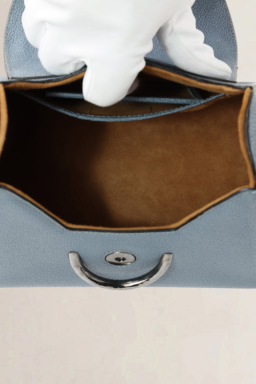 Delvaux Light Blue Jumping Calf Ut Top Handle Bag