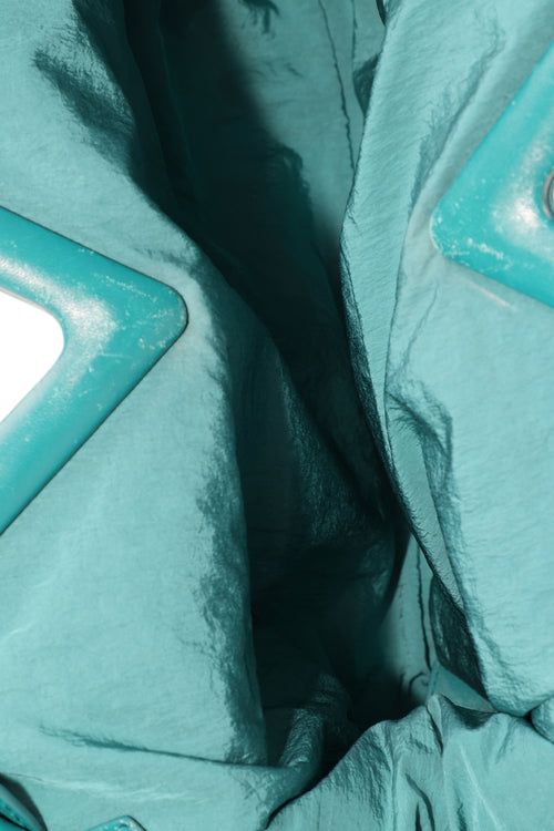 Bottega Veneta Teal Braided "The Point" Crossbody Bag