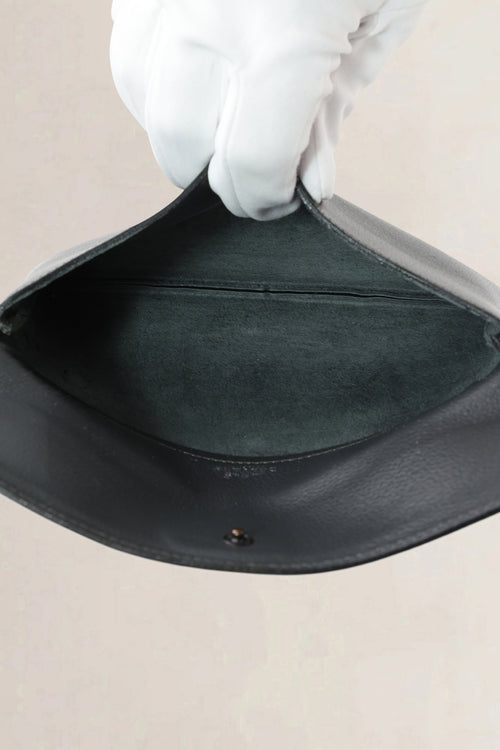 Delvaux Anthracite Pochette Diabolo Clutch