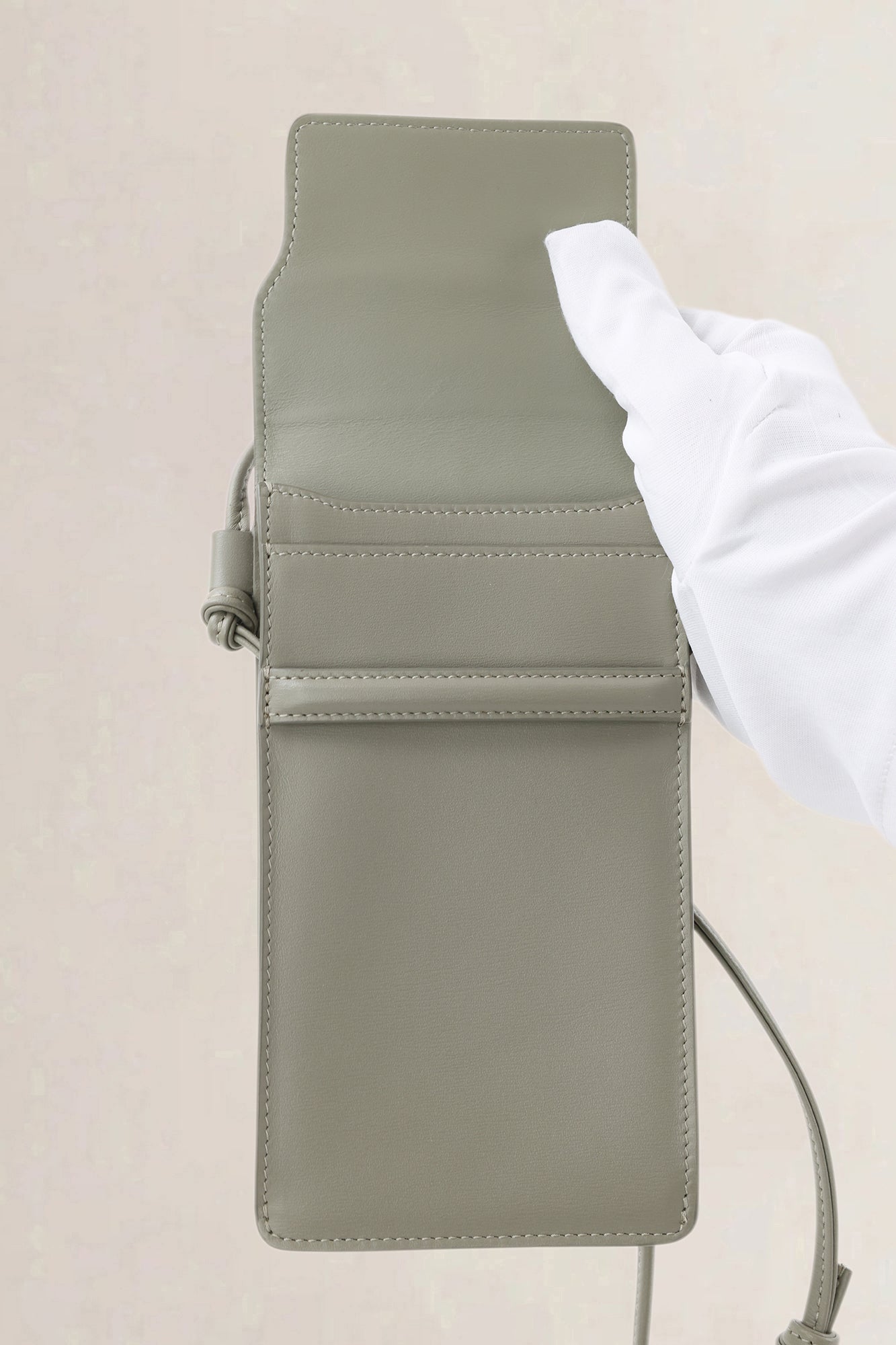 Céline Khaki Phone Pouch Crossbody Bag