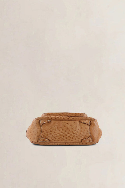 Prada Brown Ostrich Leather Shoulder Bag