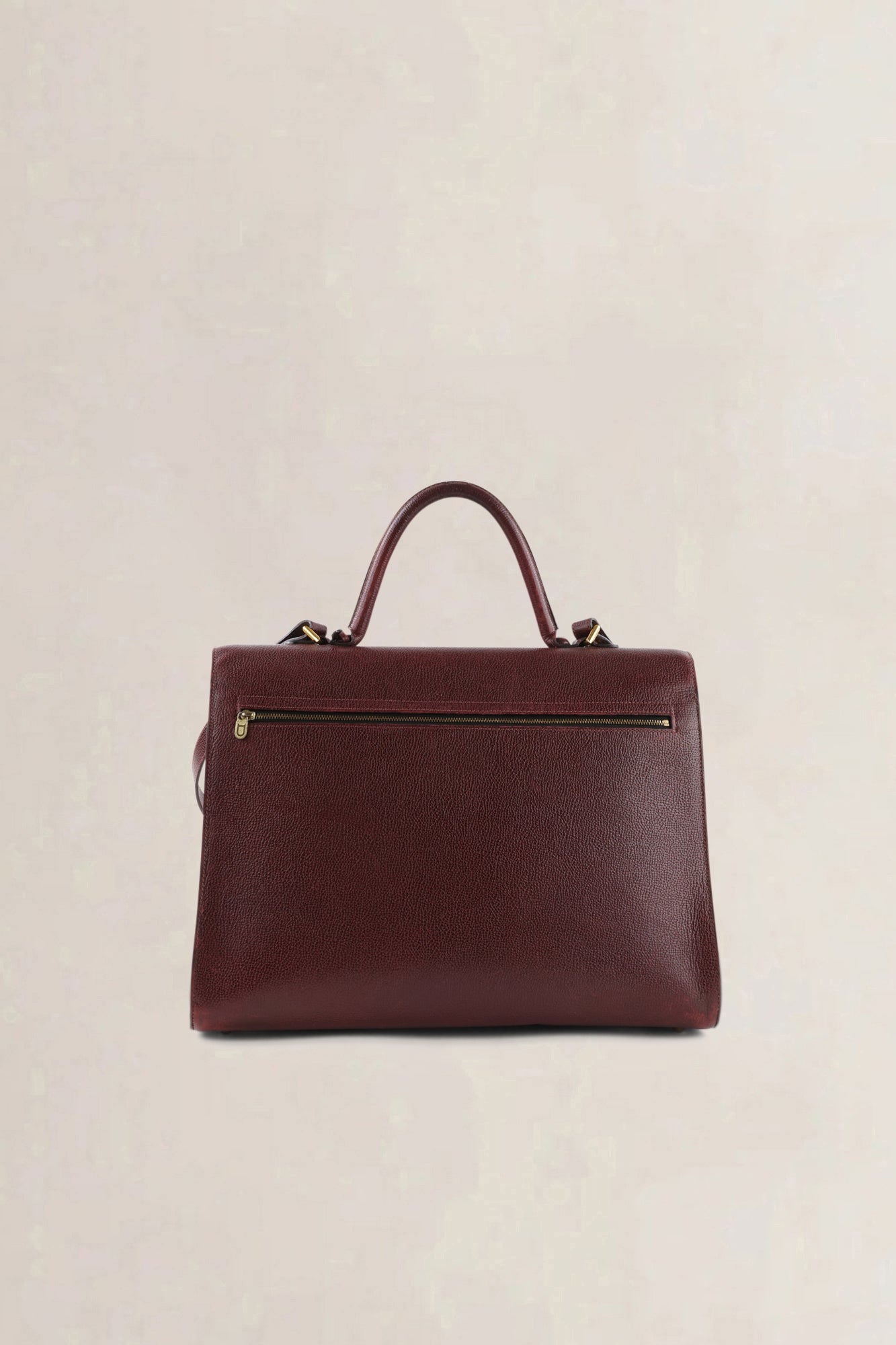 Delvaux Burgundy Jumping Calf Brillant Amethyste Briefcase Crossbody Bag