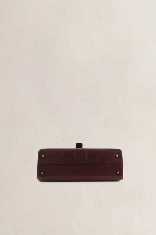 Delvaux Burgundy Jumping Calf Brillant Amethyste Briefcase Crossbody Bag