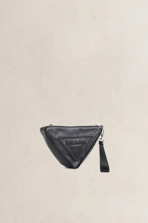 Prada Black Triangle Clutch