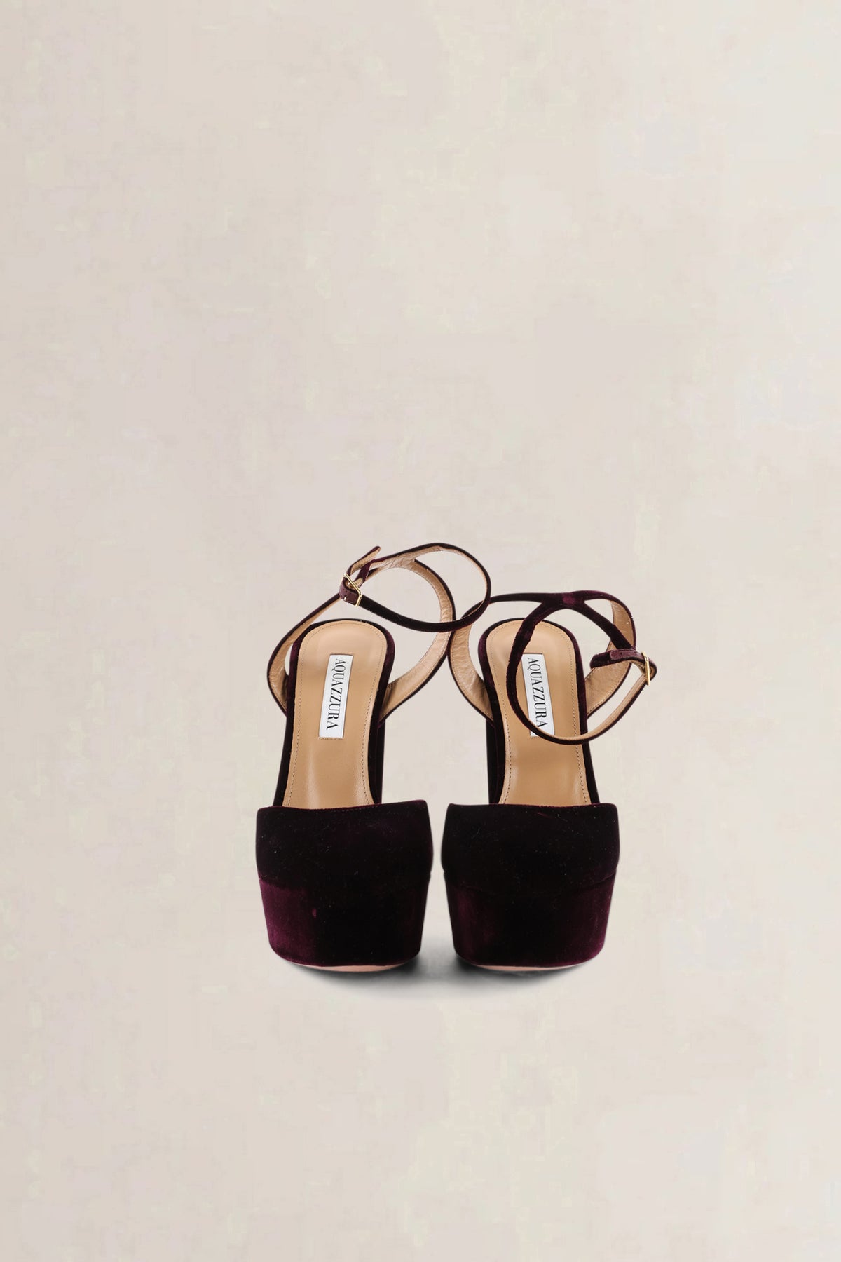 Aquazzura Purple Velvet Slingback Pumps