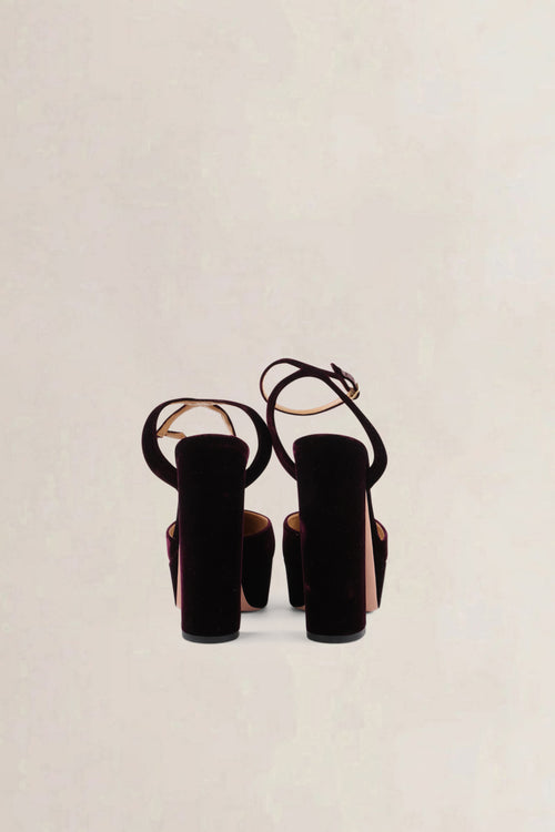 Aquazzura Purple Velvet Slingback Pumps