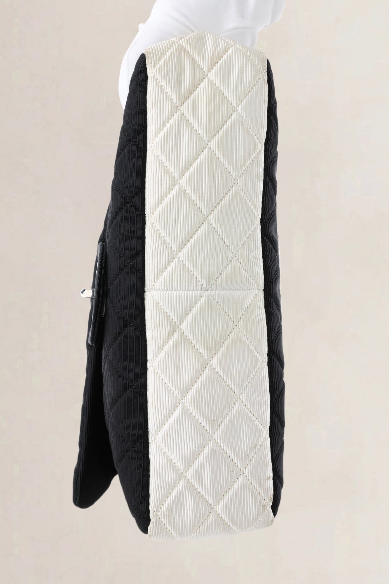 Chanel Black/White Cloth 2.55 Reissue Crossbody Bag