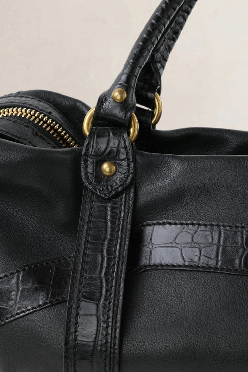 Etro Black Leather Shoulder Bag