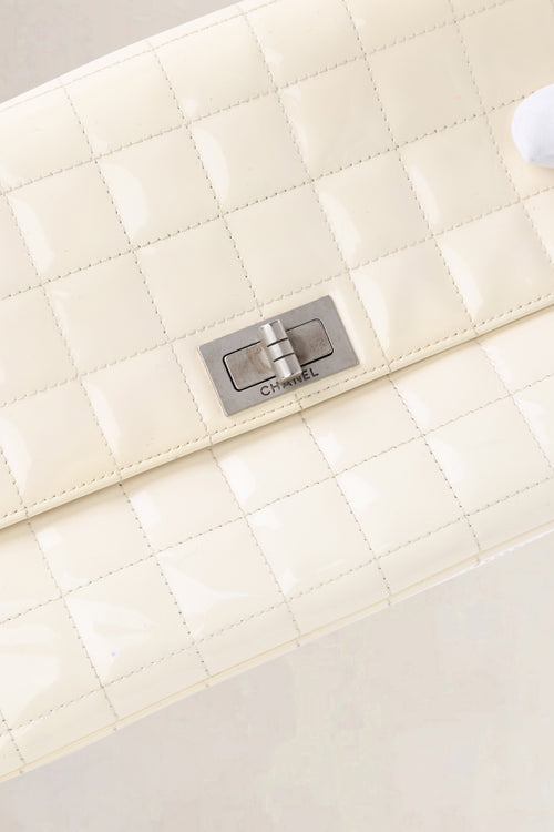 Chanel White Patent Leather Crossbody Bag