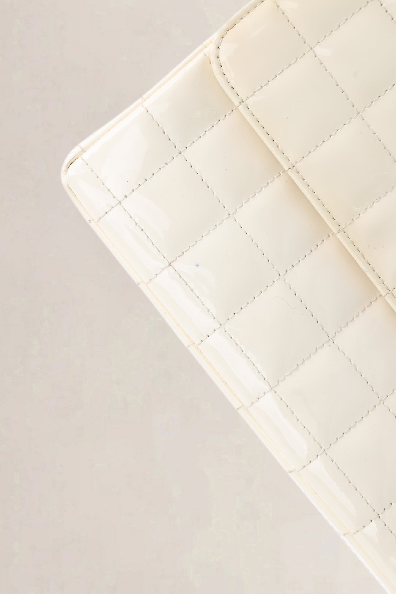 Chanel White Patent Leather Crossbody Bag