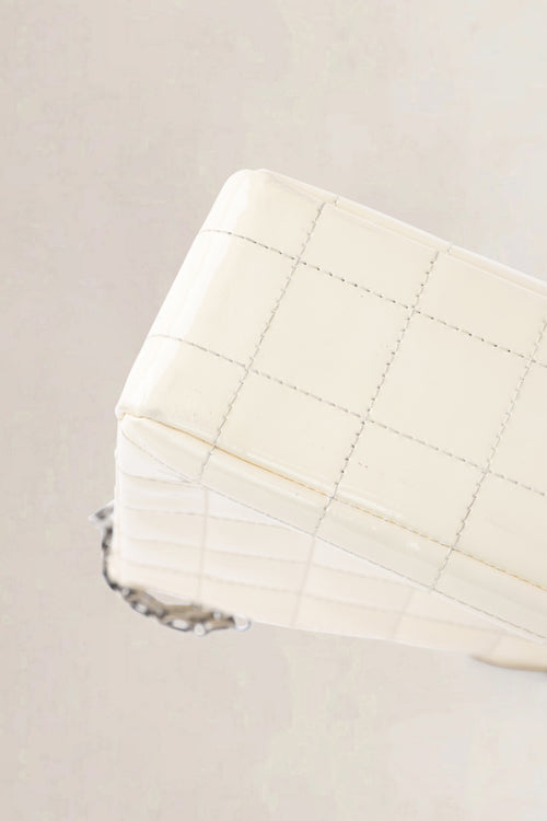Chanel White Patent Leather Crossbody Bag
