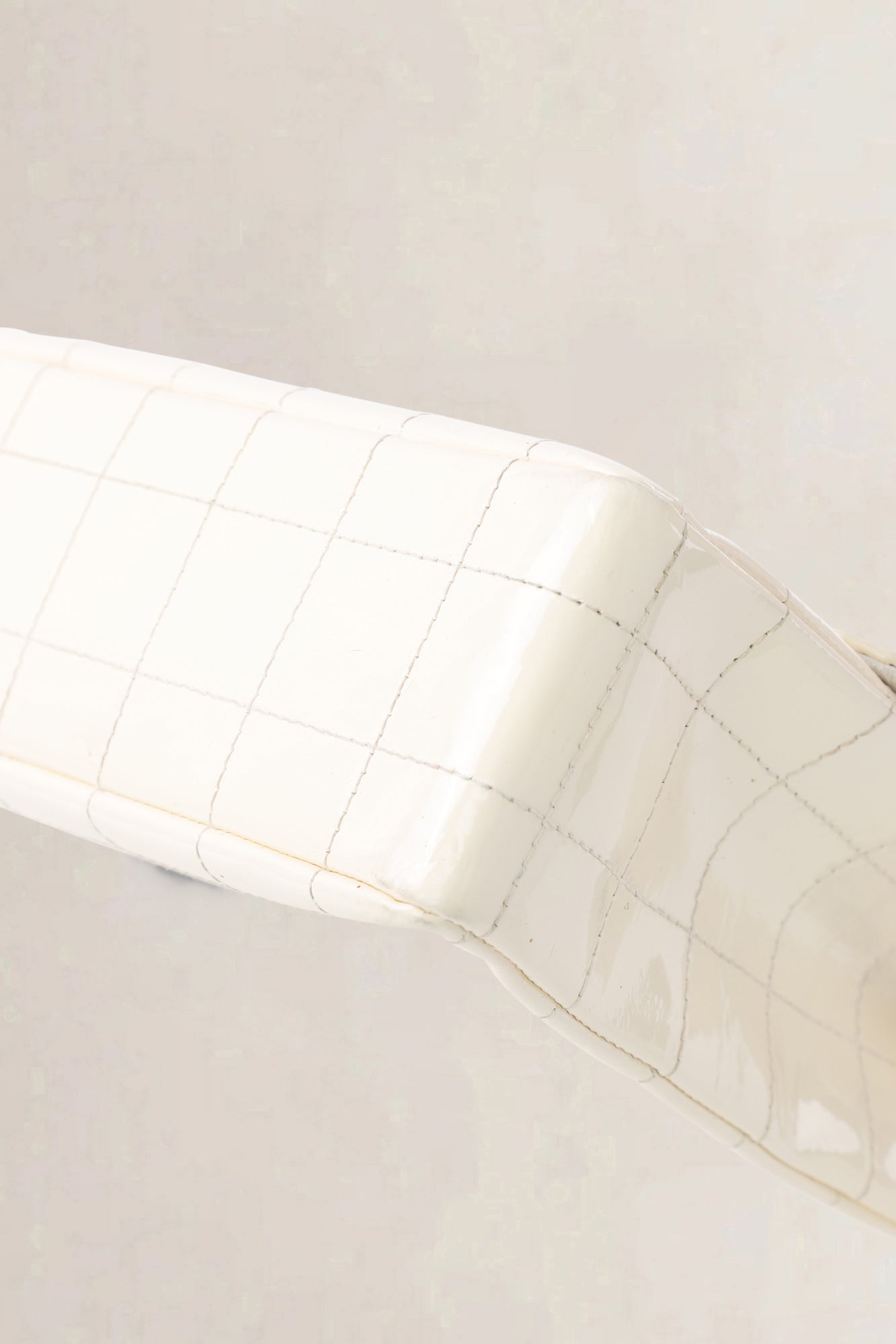 Chanel White Patent Leather Crossbody Bag