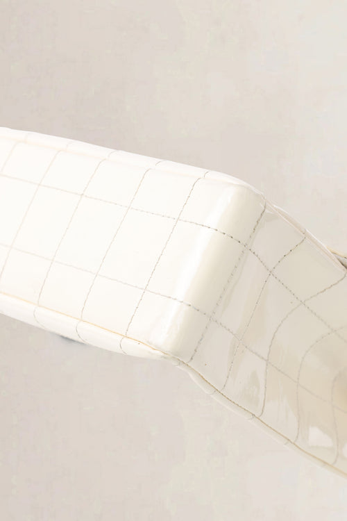 Chanel White Patent Leather Crossbody Bag