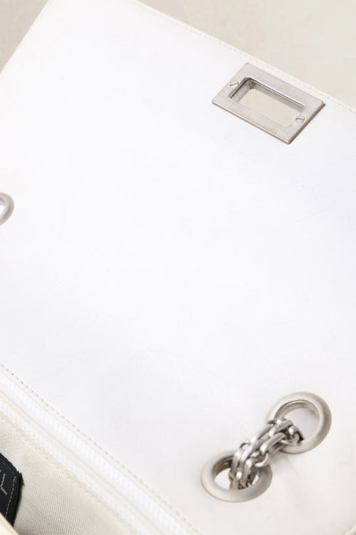 Chanel White Patent Leather Crossbody Bag