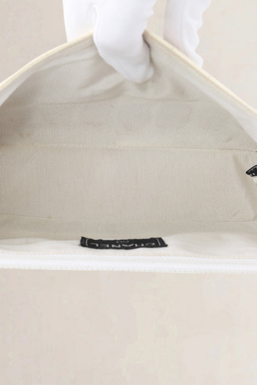 Chanel White Patent Leather Crossbody Bag