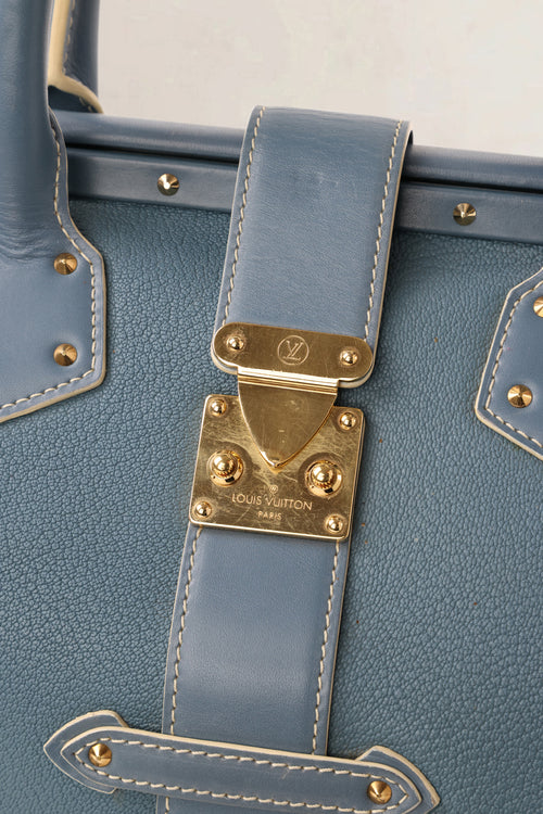 Louis Vuitton Blue Suhali Lingenieux PM Top Handle Bag