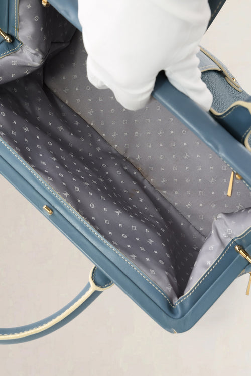 Louis Vuitton Blue Suhali Lingenieux PM Top Handle Bag