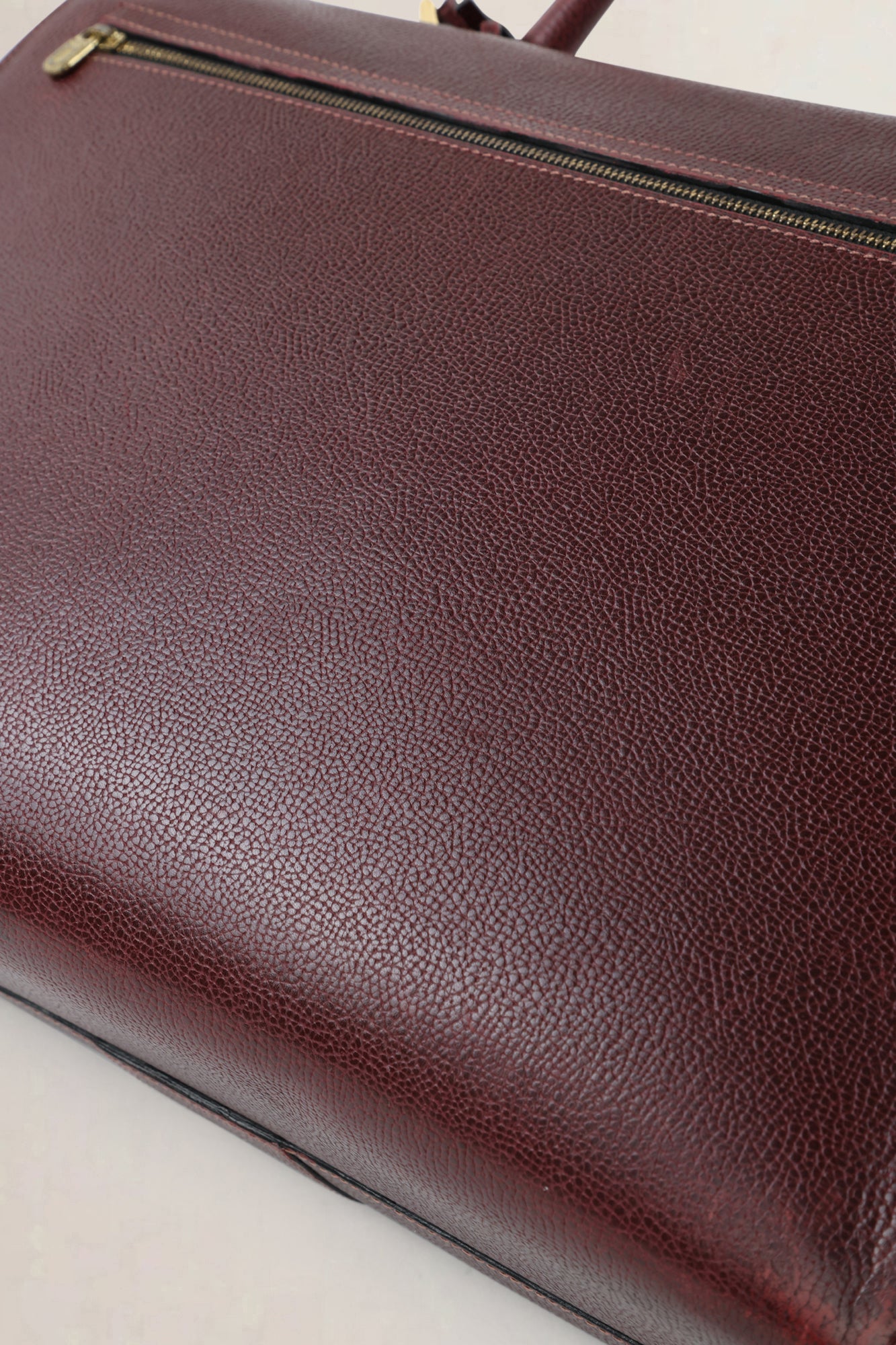 Delvaux Burgundy Jumping Calf Brillant Amethyste Briefcase Crossbody Bag