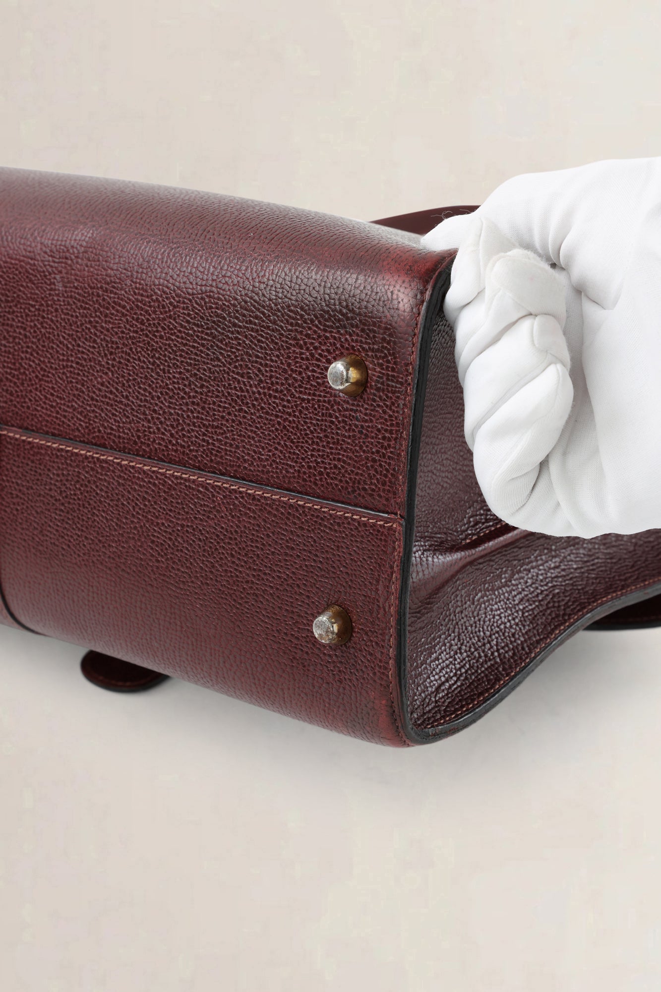 Delvaux Burgundy Jumping Calf Brillant Amethyste Briefcase Crossbody Bag