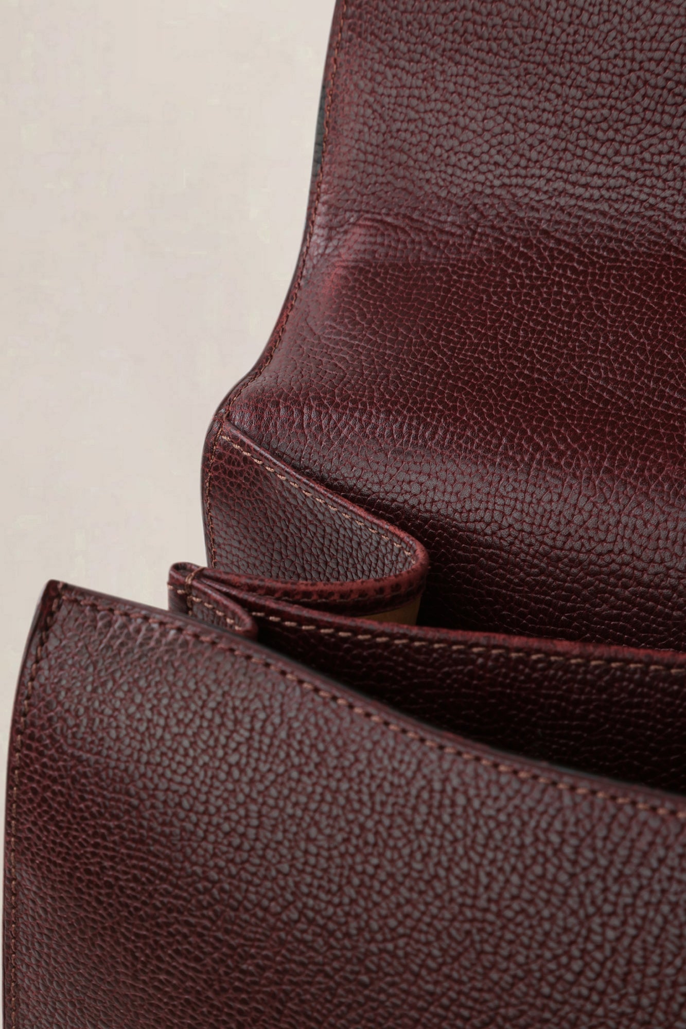 Delvaux Burgundy Jumping Calf Brillant Amethyste Briefcase Crossbody Bag