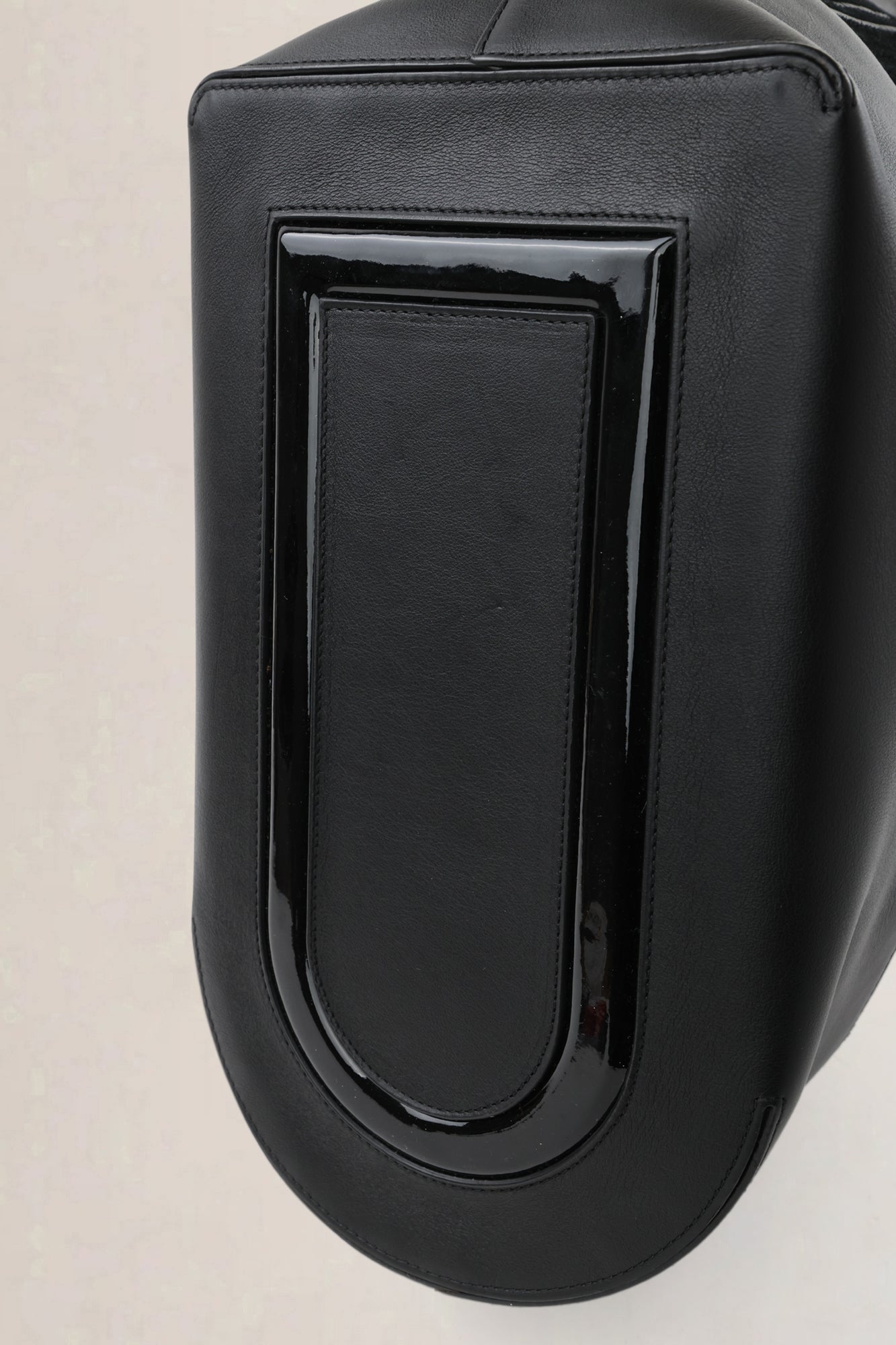 Delvaux Black Toile De Cuir Leather Shoulder Bag