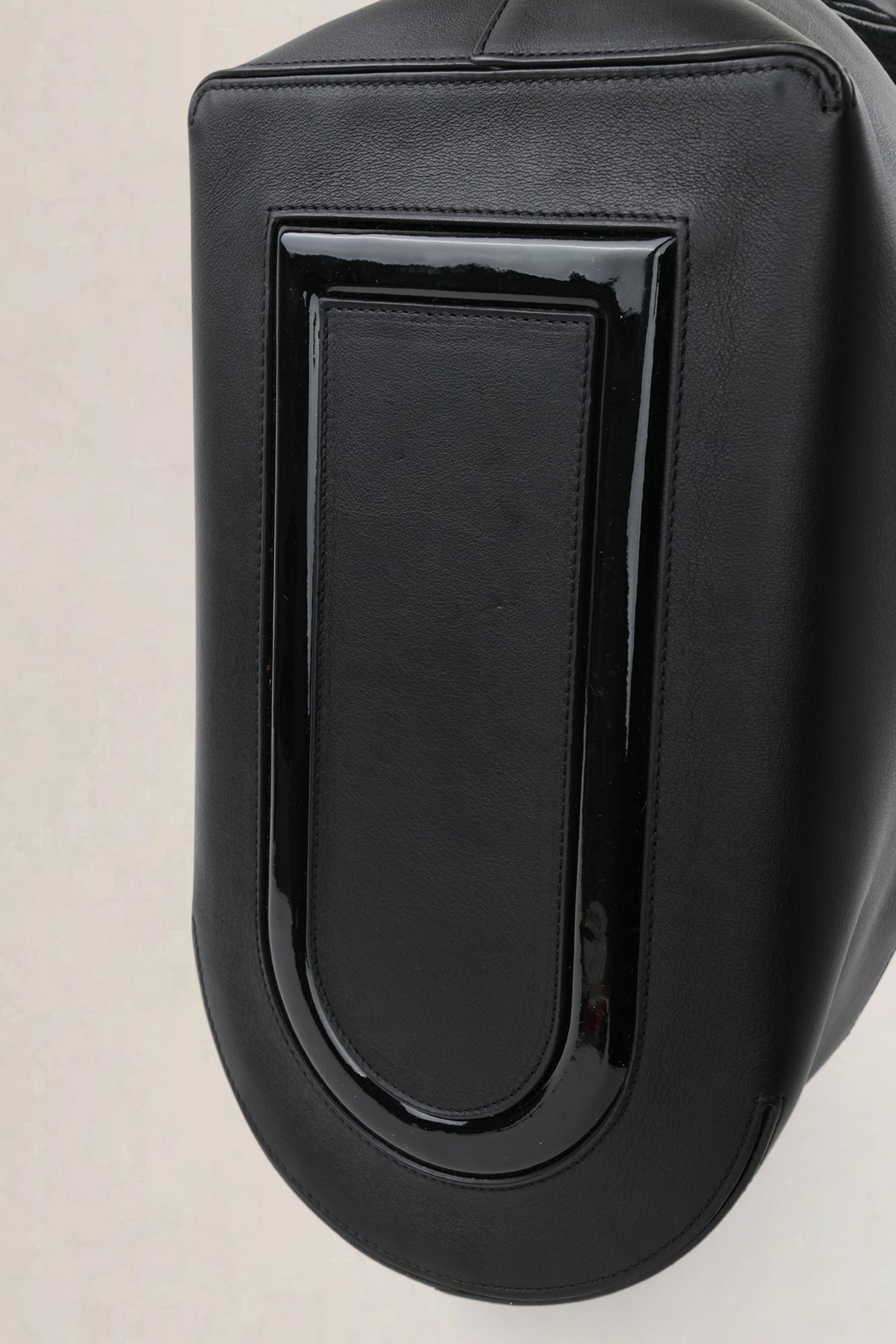 Delvaux Black Toile De Cuir Leather Shoulder Bag