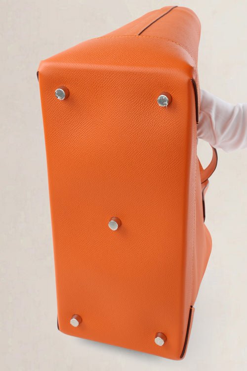 Hermès Orange Maxibox 30 Top Handle Bag