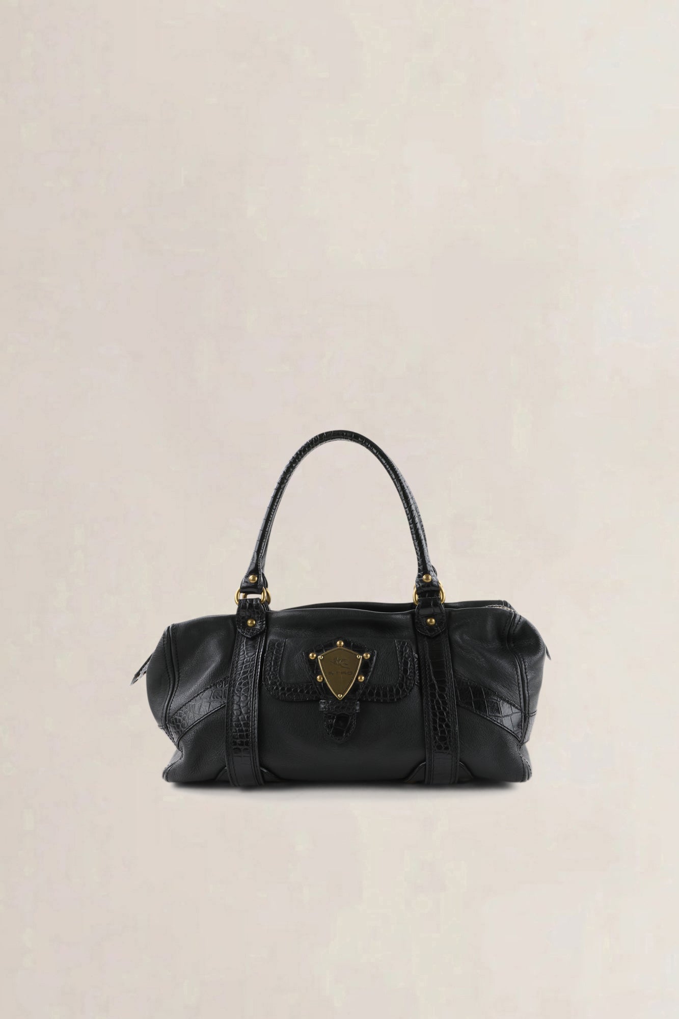 Etro Black Leather Shoulder Bag