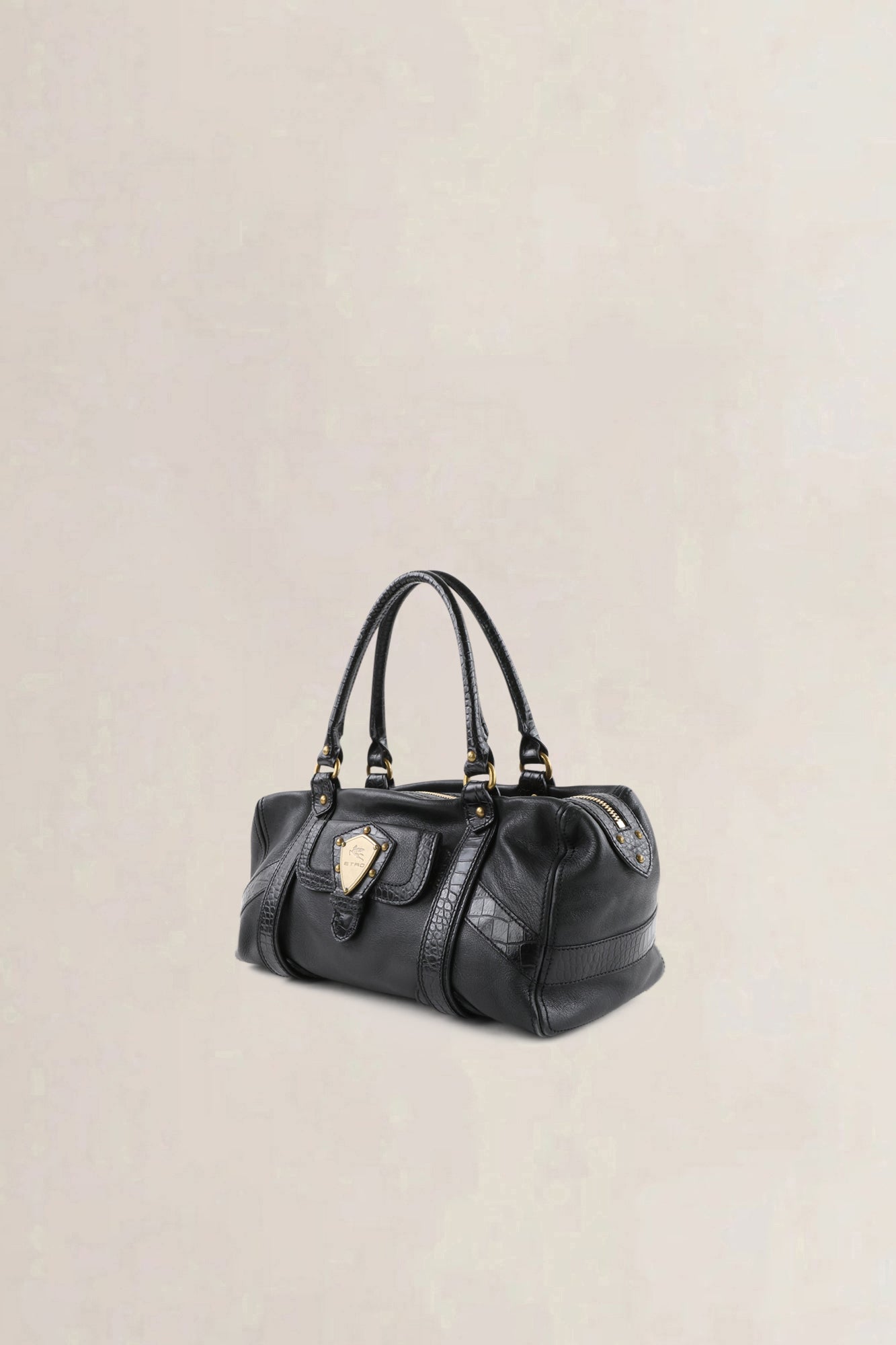 Etro Black Leather Shoulder Bag