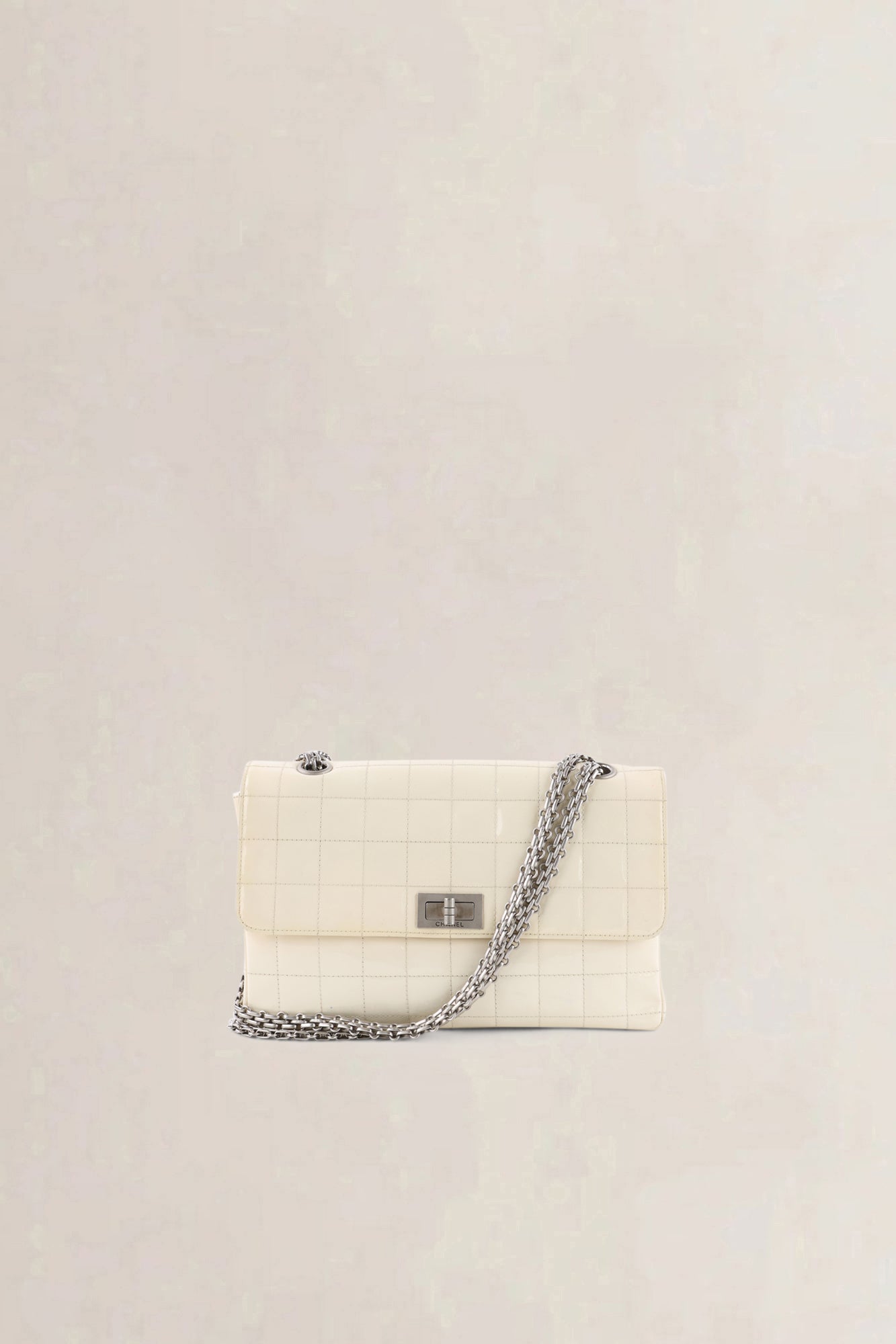 Chanel White Patent Leather Crossbody Bag