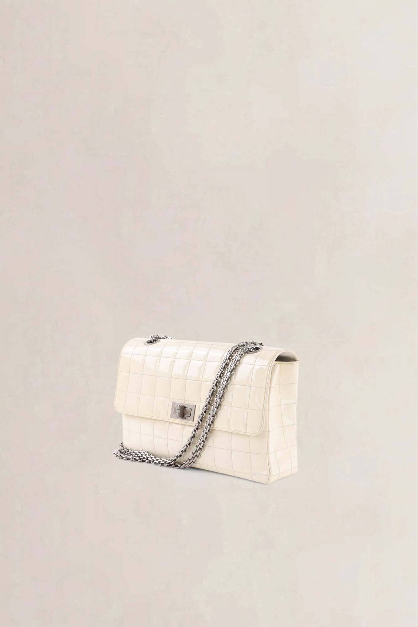 Chanel White Patent Leather Crossbody Bag