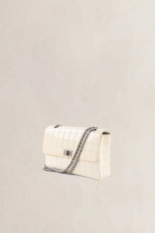 Chanel White Patent Leather Crossbody Bag