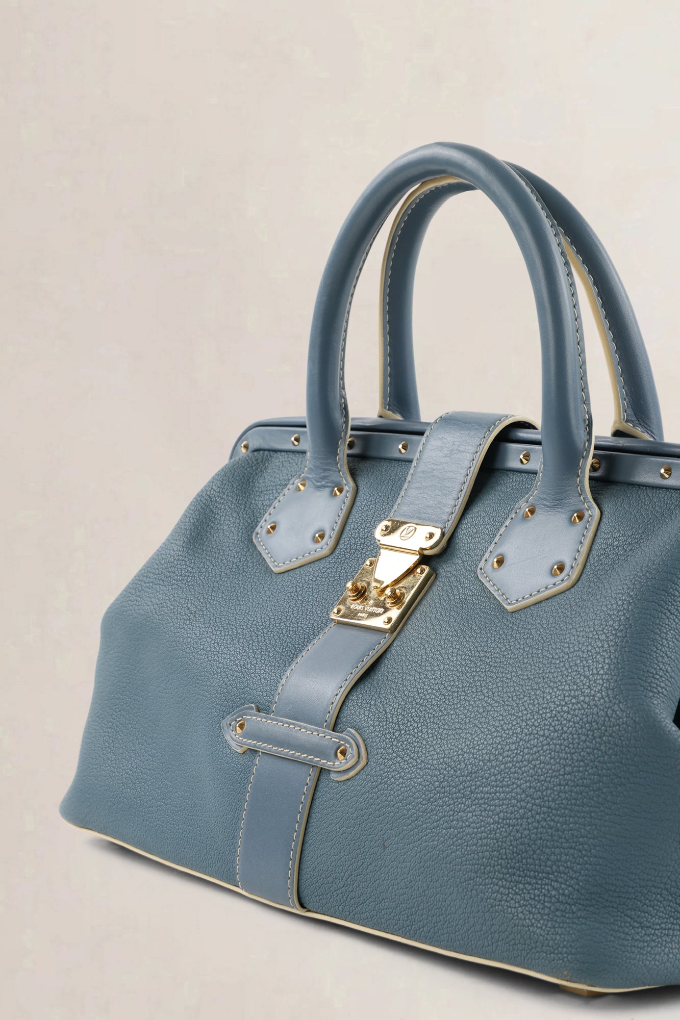 Louis Vuitton Blue Suhali Lingenieux PM Top Handle Bag