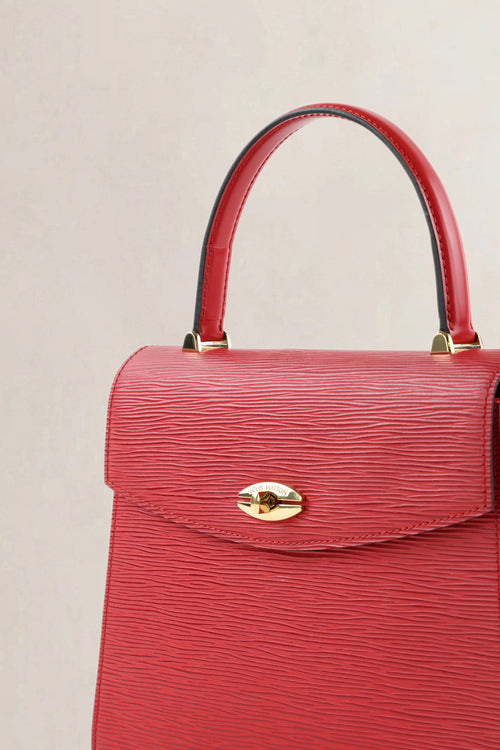 Louis Vuitton Red Epi Leather Malherbes Top Handle Bag