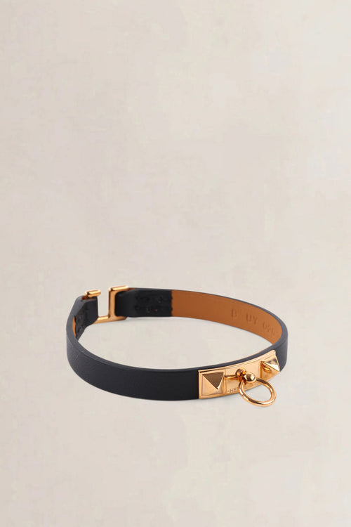 Hermès Black Rivale Mini Rose Gold Bracelet