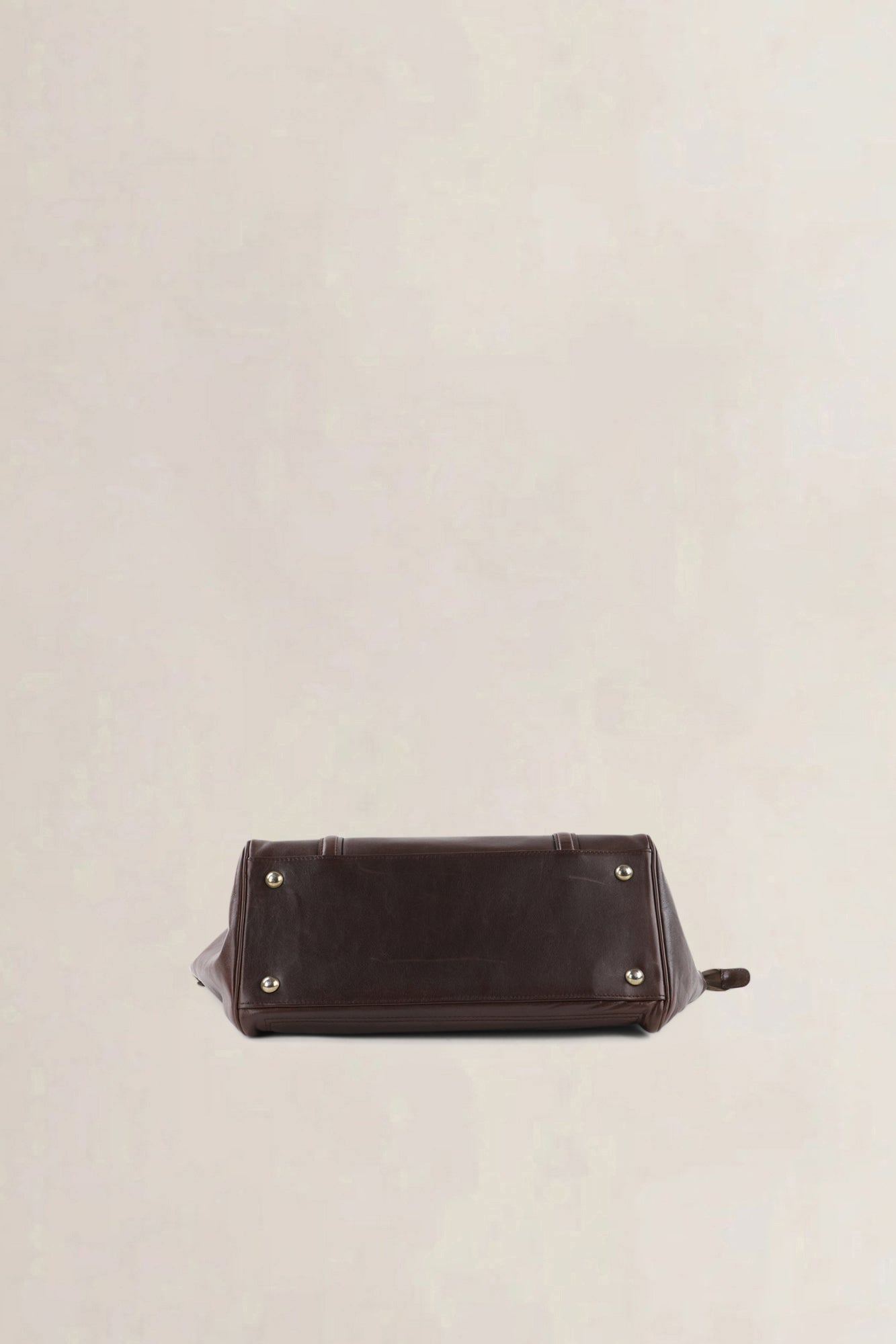Delvaux Dark Brown Louise Boston Top Handle Bag