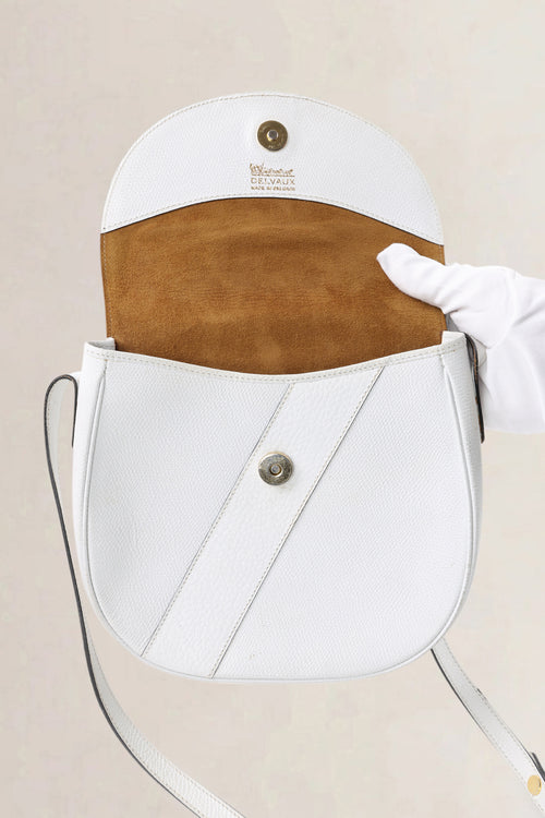 Delvaux White Leather Crossbody Bag
