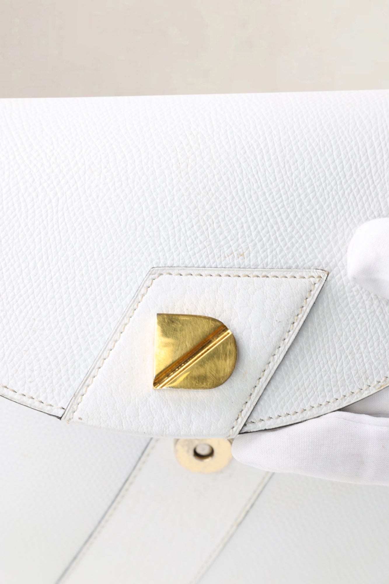 Delvaux White Leather Crossbody Bag