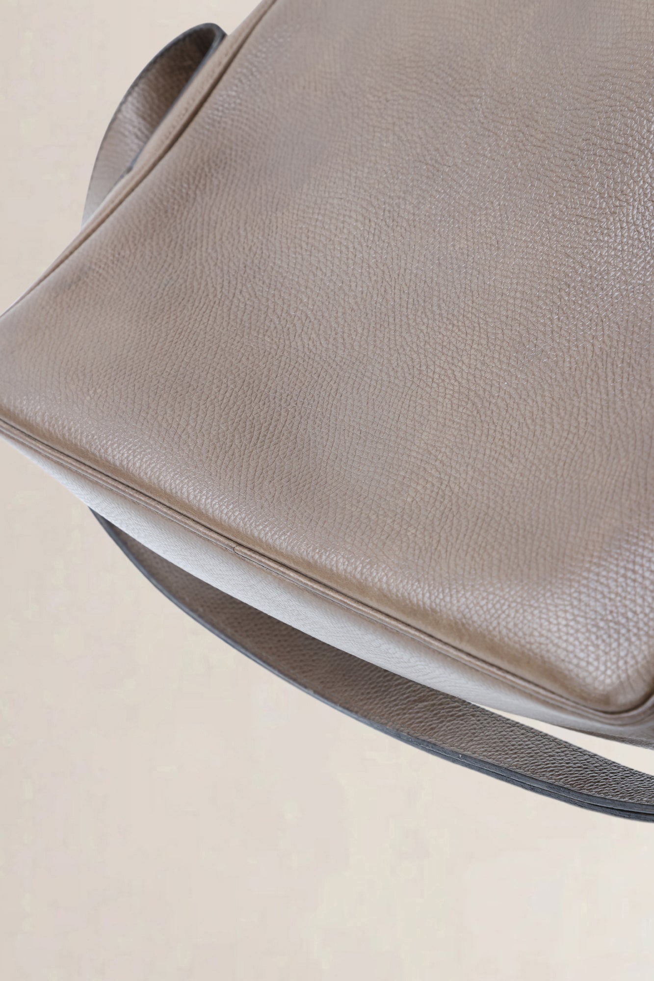 Delvaux Taupe Leather Poirier Crossbody Bag