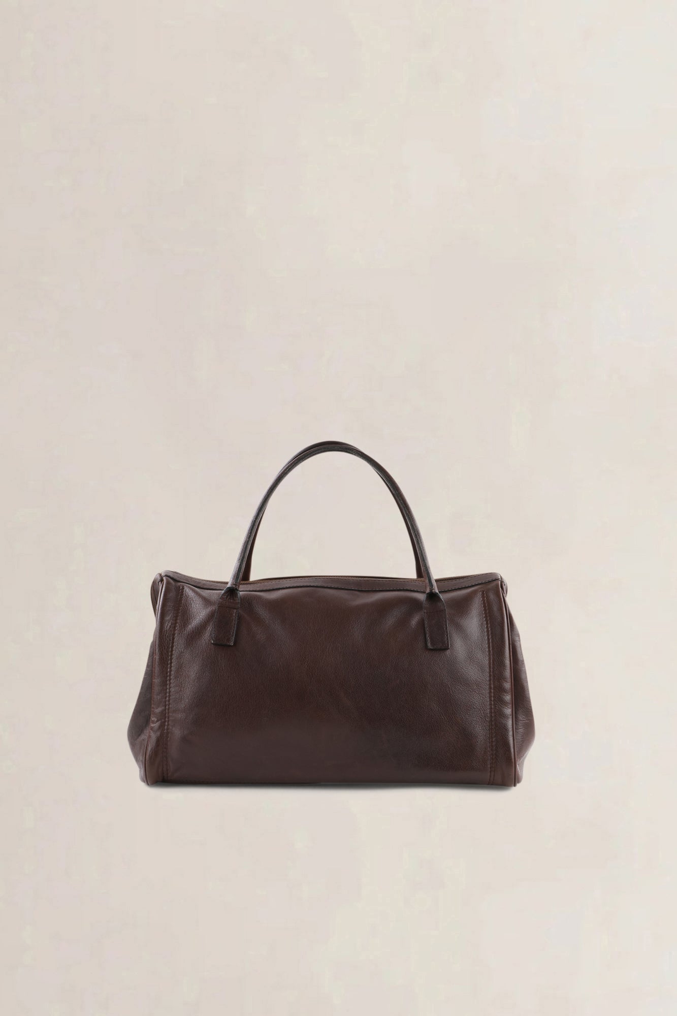 Delvaux Dark Brown Louise Boston Top Handle Bag