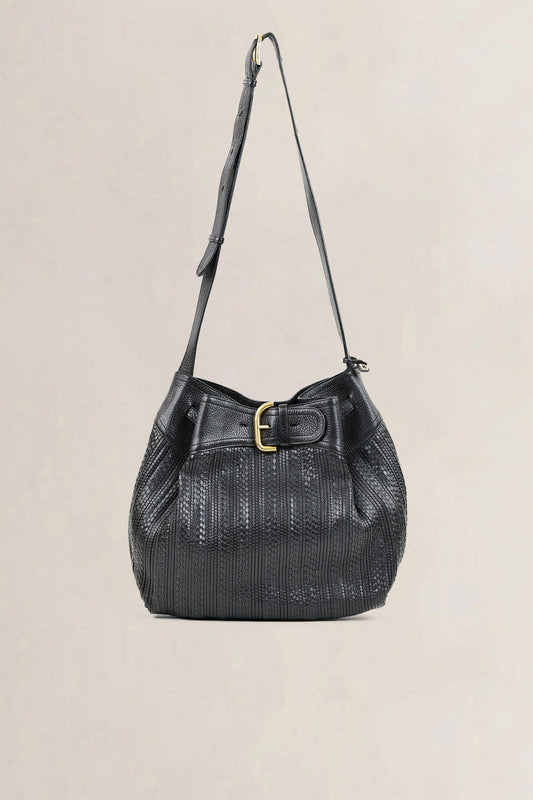 Delvaux Black Toile De Cuir Bergerac Crossbody Bag