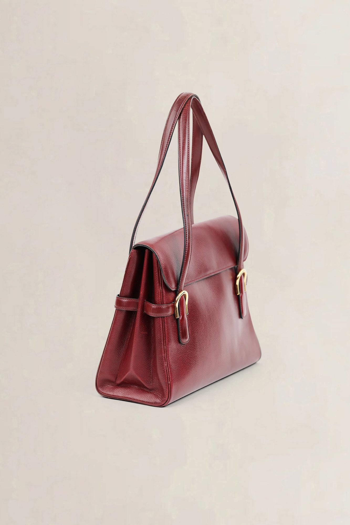 Delvaux Burgundy Shoulder Bag